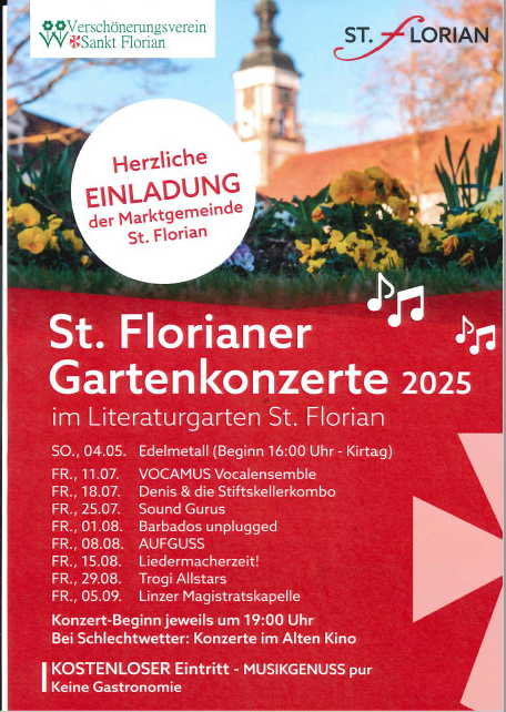 Gartenkonzerte 2025 St.Florian